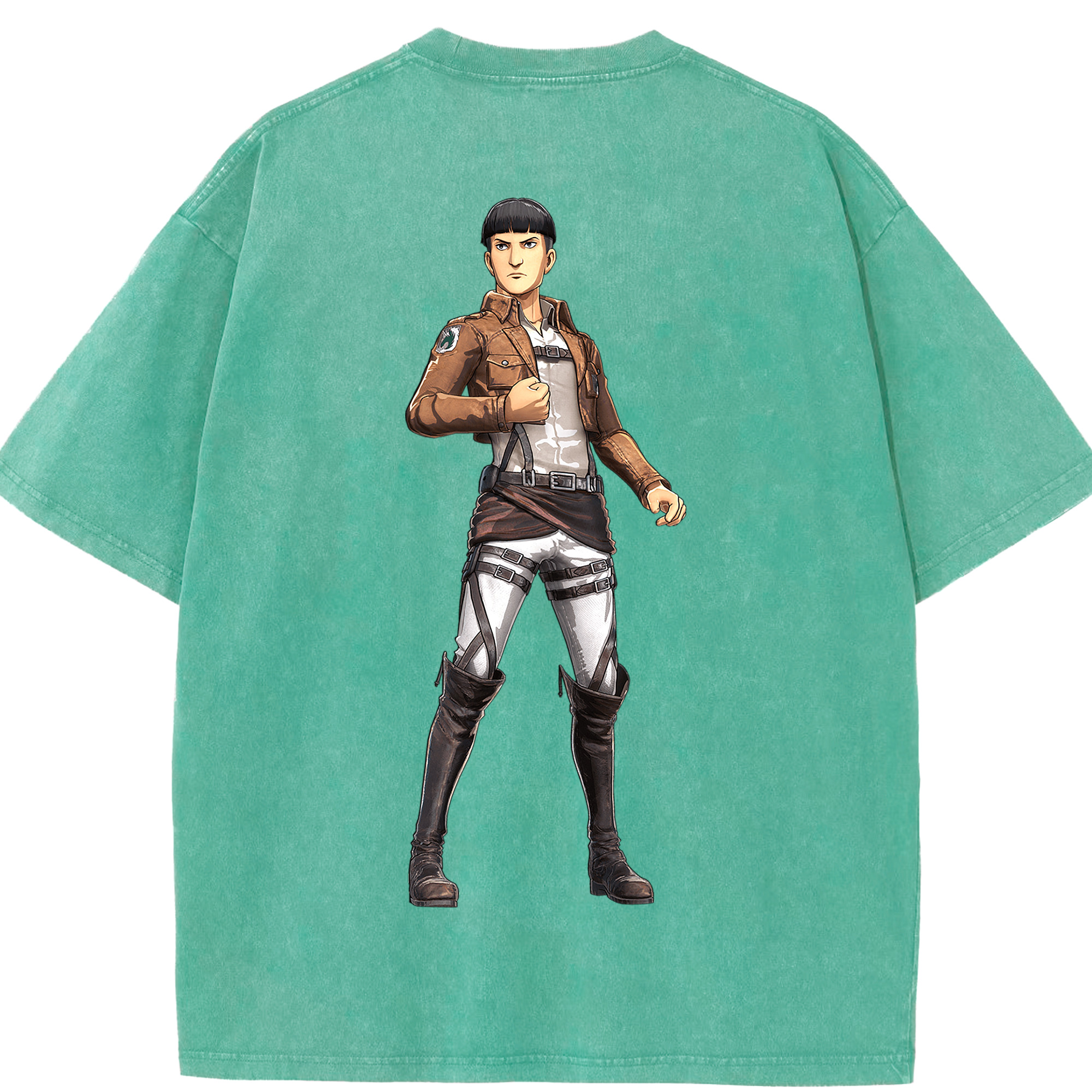 （画像用） 進撃の巨人 Attack on Titan 綿100% ヴィンテージ風 半袖Tシャツ（背面プリント）